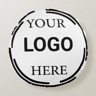 Logo Business Modern Minimal Designs Round Pillow