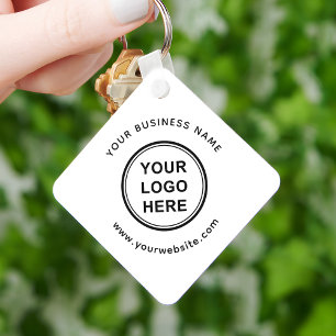Logo Business Name Website Promotional Keychain