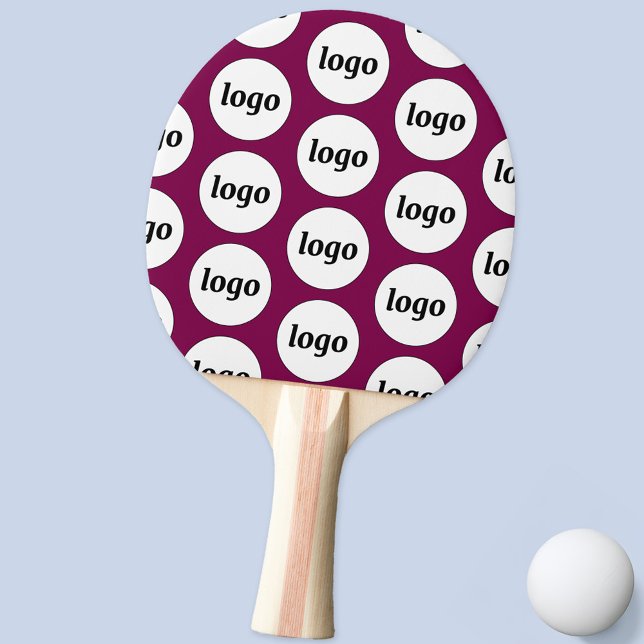Logo Business Pattern Promotional Magenta Pink Ping Pong Paddle (Simple logo pattern business promotional ping pong paddle in magenta pink

)
