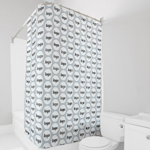 Logo Business Pattern Promotional Powder Blue