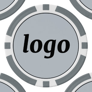 Logo Business Promotional Branding Powder Blue Poker Chips