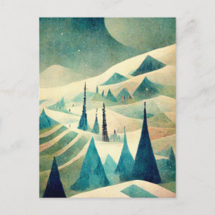 Logo Business Retro Christmas Valley Postcard