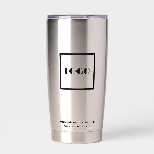 logo business simple black modern insulated tumbler