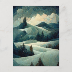 Logo Business Winter Scene Carte postale de Noël