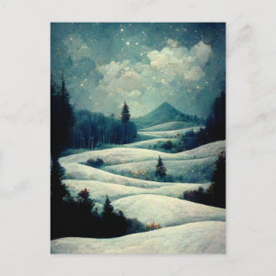 Logo Business Winter Scene Christmas Postcard
