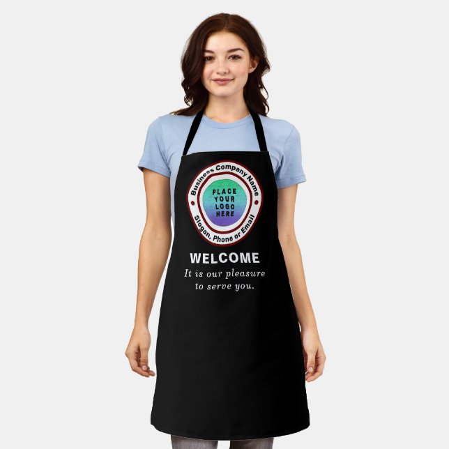 Logo Businesses Company Professional Custom  Apron (Worn)