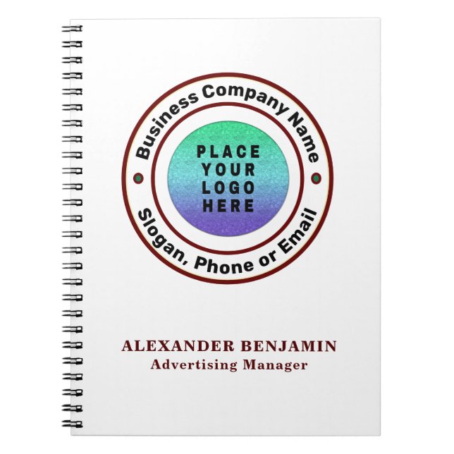 Logo Businesses Company Professional Personalize Notebook (Front)