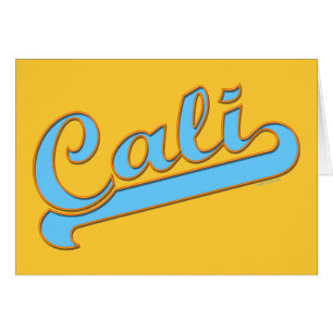 Logo Cali California Surfer en bleu