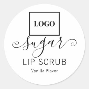Logo Calligraphy Sugar Lip Scrub Product Label
