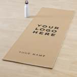 Logo Camel Name Company Promotional Instagram Yoga Mat<br><div class="desc">Custom Logo Elegant Stylish Camel kaki beige Name Company Promotional Instagram Yoga Mat featuring a simple and modern template with your business logo, photo or image and any personalized text. Add your name, website or social network address.</div>