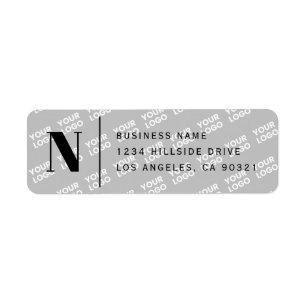 Logo Carrelé Design moderne gris blanc Adresse de