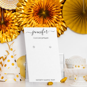 Logo Carte à bijoux artisanale minimalisme blanc