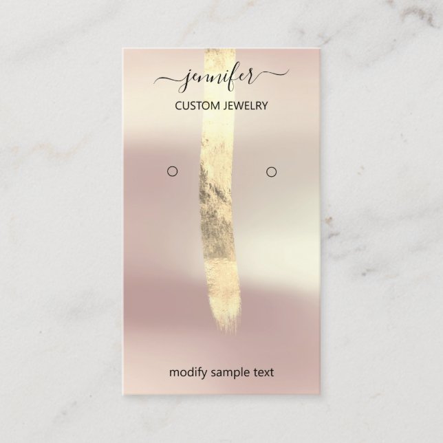 Logo Carte Bijoux Médias sociaux Rose Or (Devant)