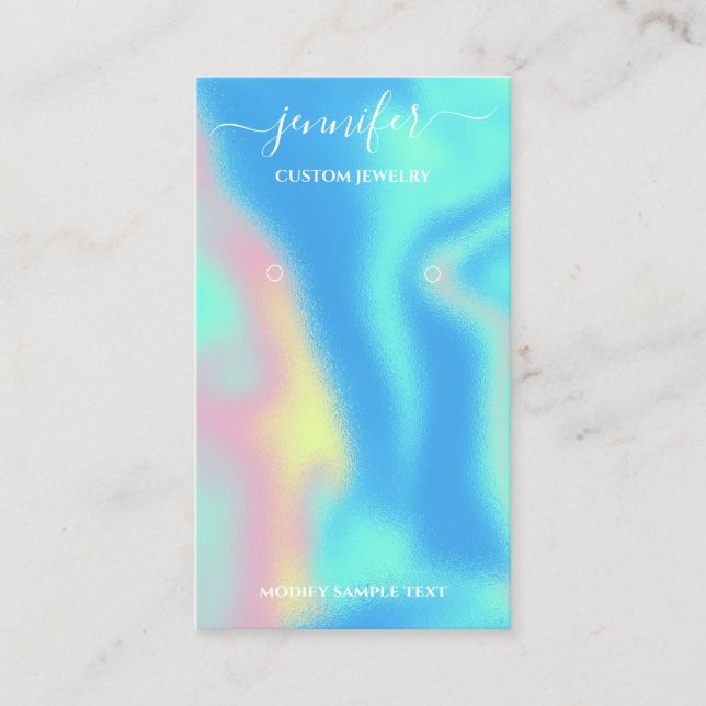 Logo Carte Bijoux Personnalisée - Holographe Socia (Devant)