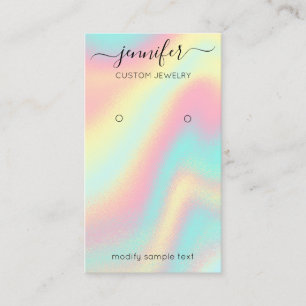 Logo Carte bijoux personnalisée Holographie social