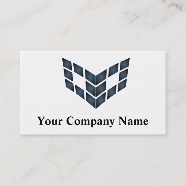 Logo Carte de visite bleu Abstraits Carrés (Devant)