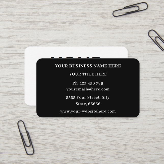 Logo Carte de visite personnalisé Votre propre des (Devant/Arrière en situation)