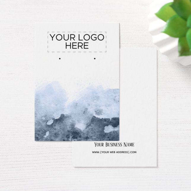 Logo Carte d'oreille couleur Abstraite Ombre bleu (Bureau)