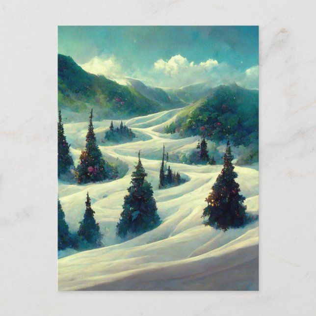 Logo Carte postale Paysage de Noël (Devant)