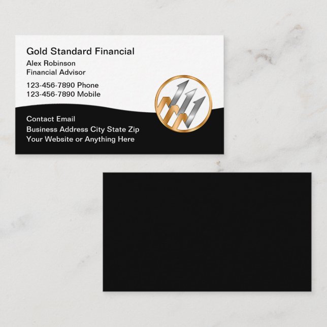 Logo Cartes de visite Classy Financial Advisor (Devant / Derrière)