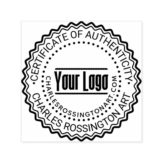 Logo “Certificate of Authenticity” #6 Name URL Self-inking Stamp (Design)