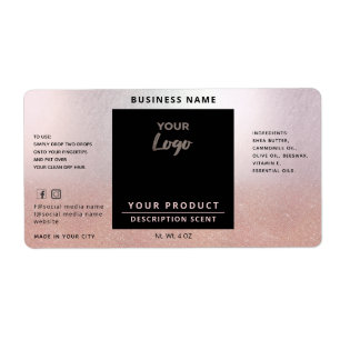 Logo chic professionnel simple logo rose or produi
