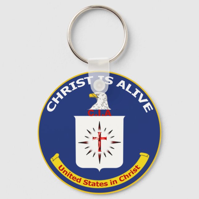Logo CIA "Christ Is Alive" Keychain (Front)