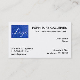 Logo classique bleu foncé Carte de visite
