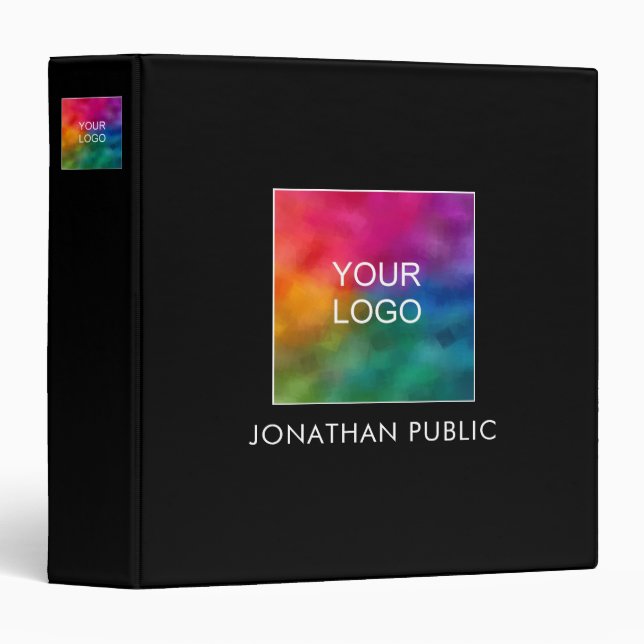 Logo client Classeur Entreprise Texte (Devant/Côté)