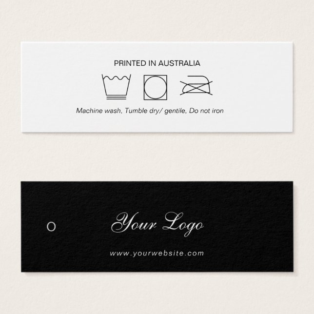 Logo Clothing Care Hang Tag (Front & Back)