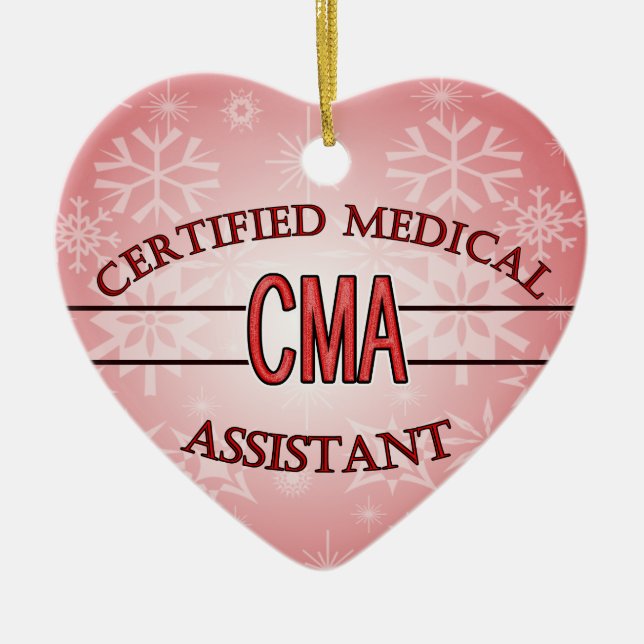 LOGO CMA CERTIFIED MEDICAL ASSISTANT CERAMIC ORNAMENT (Front)