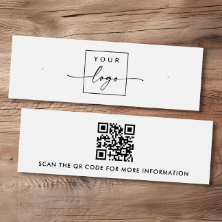 Logo code QR blanc talon d'oreille