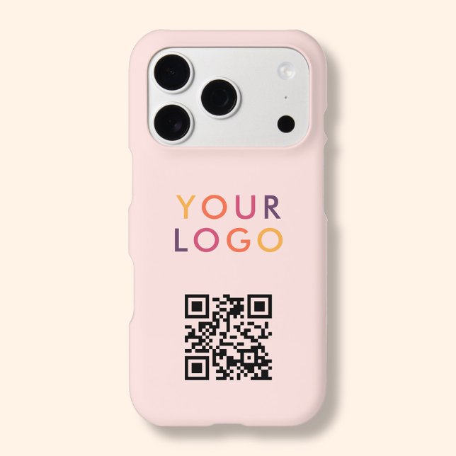 Logo Code QR Entreprise Simple Rose Pâle (Créateur téléchargé)