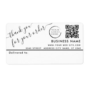 Logo Code QR simple merci entreprise mailing