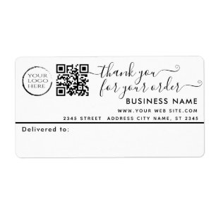 Logo Code QR simple merci entreprise mailing