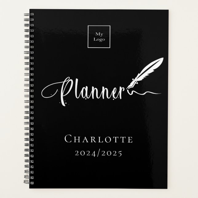 Logo commercial de typographie blanche noire 2026 (Devant)