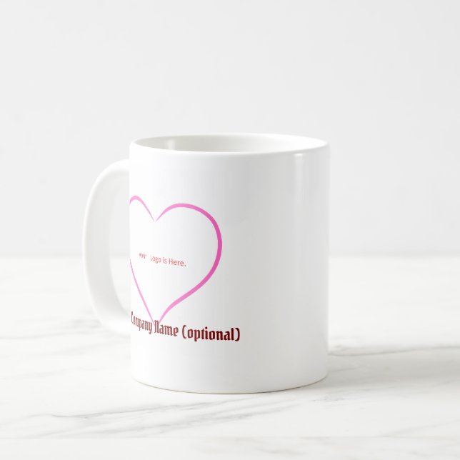Logo commercial personnalisé tasses à café - nom p (Devant gauche)