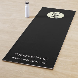 Logo Company Black Business Corporate Gym Simple Yoga Mat