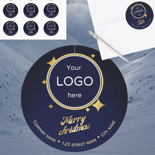 Logo company business Christmas 2024 gold Sticker