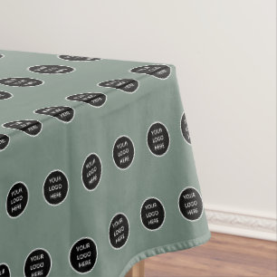 Logo Company Sage Green Business Promotional  Tablecloth