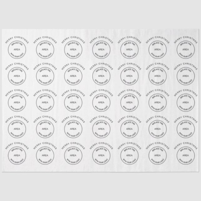 Logo Corporate Business Merry Christmas Tissue Paper (Front)