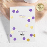 Logo Corporate Modern Purple Gold Happy Birthday