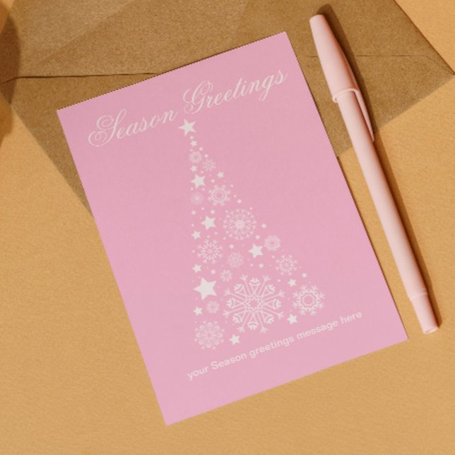 Logo Corporate Season Greetings Happy holiday Card (Pink Logo Corporate Season Greetings Happy holiday Card
)