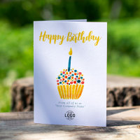 Logo Corporate Simple Colourful Cupcake Birthday