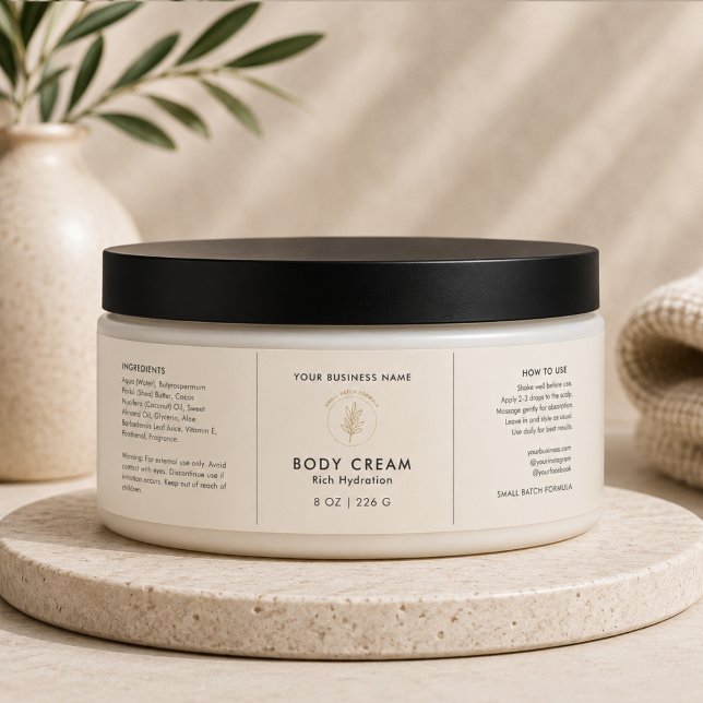 Logo Cosmetic Jar Wrapper Label (Creator Uploaded)