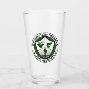 Logo CUAA sur un verre à pinte