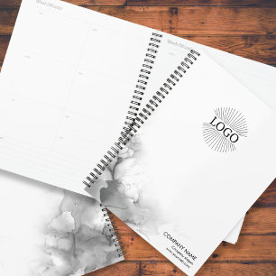Logo Custom Black and White Business  Planner
