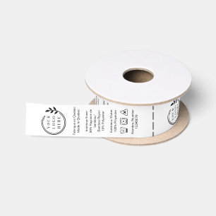 Logo Custom Business Garment Care Clothing Labels Satin Ribbon
