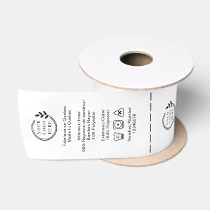 Logo Custom Business Garment Care Clothing Labels Satin Ribbon