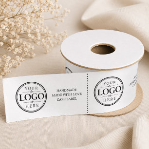 Logo Custom Business Garment Care Clothing Labels Satin Ribbon